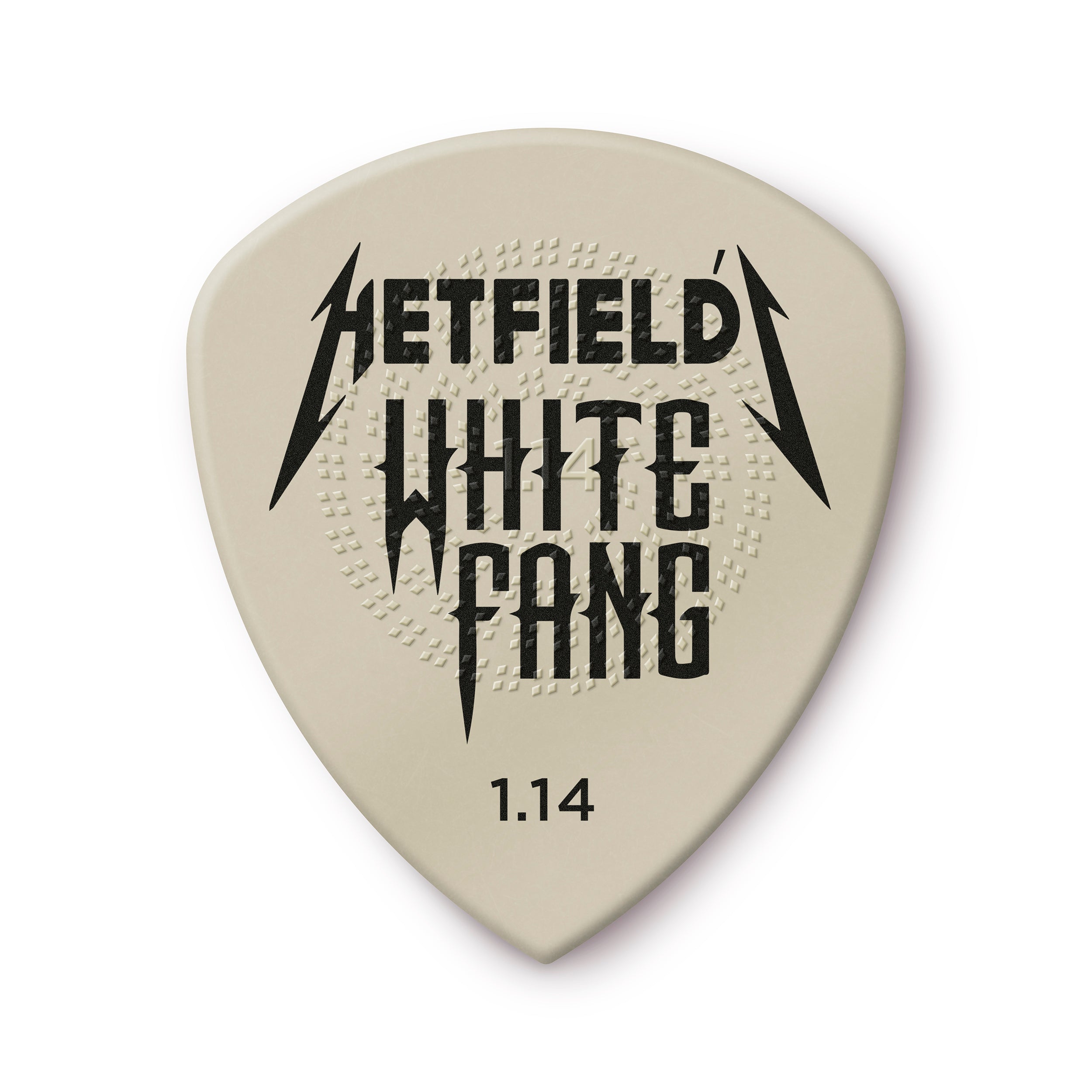 JIM DUNLOP | 114HWF | James Hetfield White Fang Custom Flow Pick. JIM DUNLOP | 114HWF | James Hetfield White Fang Custom Flow Pick.